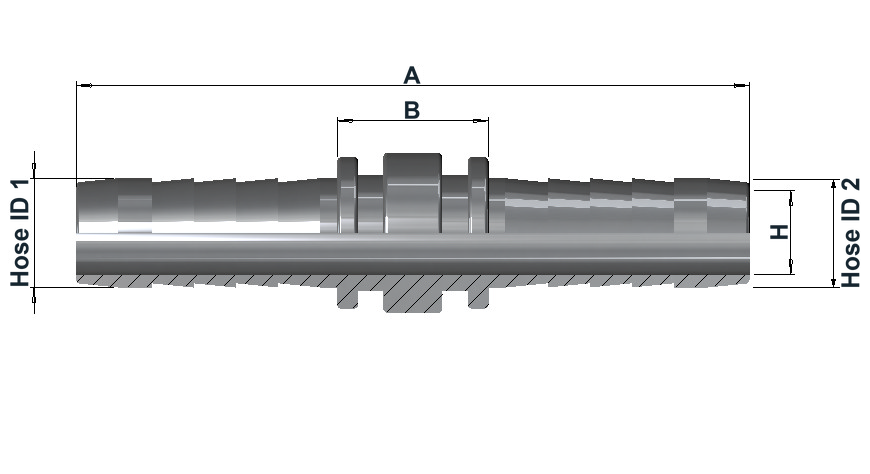 Standard Hose Insert × Standard Hose Insert dimensional drawing