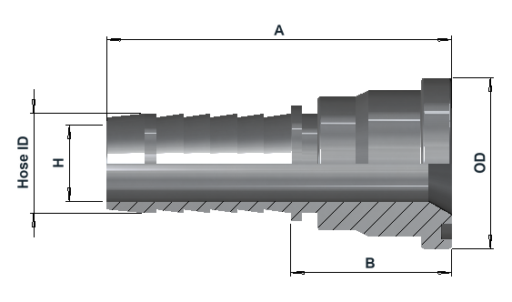 Group 2800 SAE 6000 Flange dimensional drawing