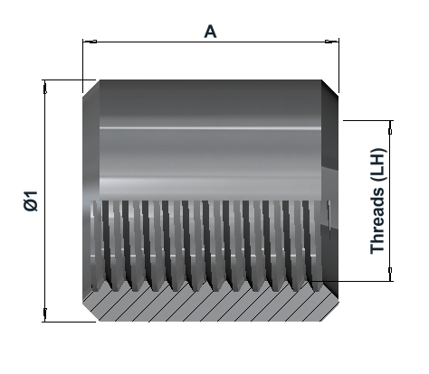 HP-C 60K High Pressure Collar dimensional drawing
