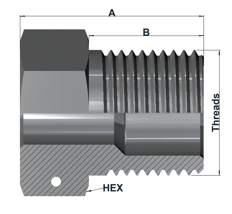 HP-G 60K High Pressure Gland dimensional drawing