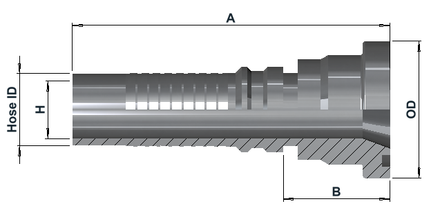 Group IL2800 SAE 6000 Flange dimensional drawing