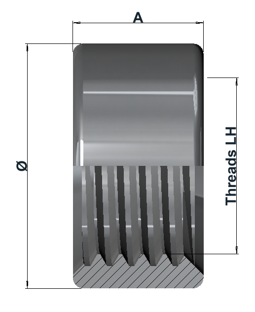 MP-C 20K Medium Pressure Collar dimensional drawing