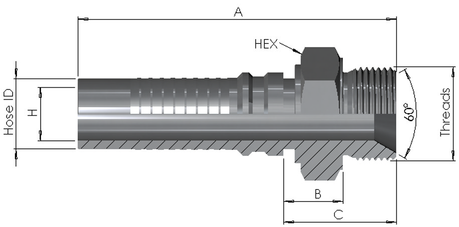 Interlock Hose End x BSP Male