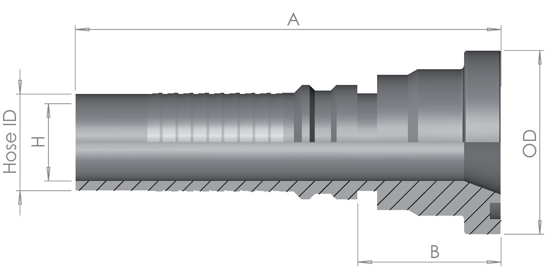 Interlock Hose End x SAE6000PSI